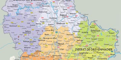ಲಕ್ಸೆಂಬರ್ಗ್, ದೇಶದ ನಕ್ಷೆ, ನಕ್ಷೆ